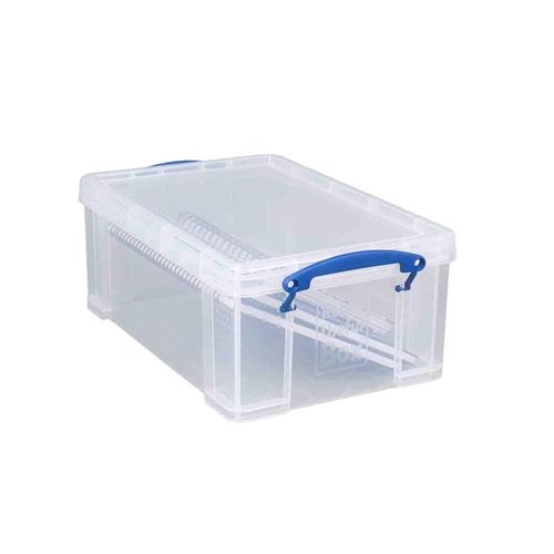 Really Useful 9 Litre Plastic Storage Box - Clear, Standard Packaging