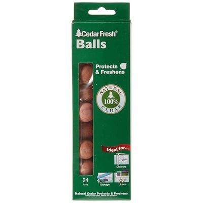 7/8" Diam. Non-Toxic Cedar Moth Balls - 24Pk