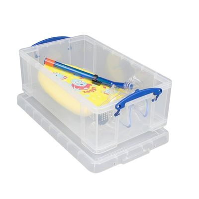 Really Useful Storage Box Plastic Lightweight Robust Stackable, 12 Litre - Clear