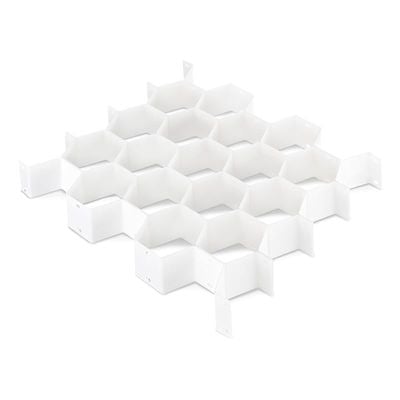 Whitmor Honeycomb Drawer Organizer, White, One Size