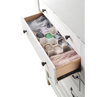 Whitmor Honeycomb Drawer Organizer, White, One Size