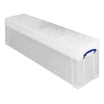 Really Useful 77L Box - Clear, H 112.1 cm x W 35.5 cm x D 27 cm