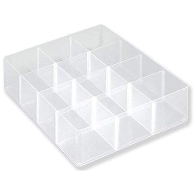 Really USeful 12 Large Compartment Storage Tray - Clear, H 91.4 Cm X W 30.5 Cm X D 0.8 Cm