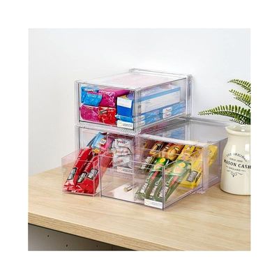 Slide Multipurpose Box With 6 Small Boxes Clear 12 x 20.5 x 12.6 cm