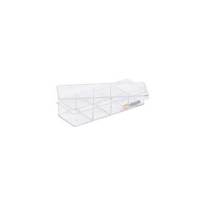 Transparent Box 4 Dividers Clear 20 x 7.2 x 4.1 cm