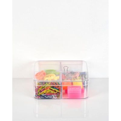 Transparent Box 4 Dividers Clear