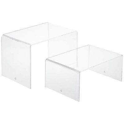 Vanity Acrylic Step Organizer Clear Pack of 2