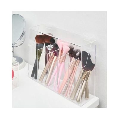 Vanity Acrylic Brush Holder Box