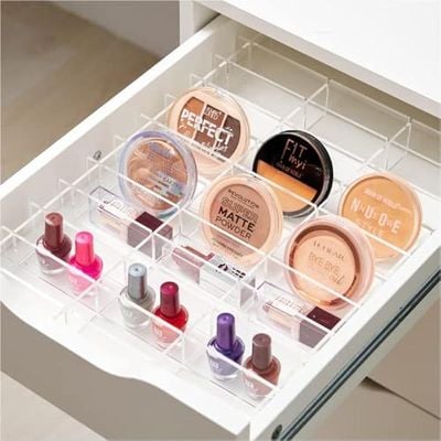 Vanity 36 Storage Slots Vanity Acrylic Dividers