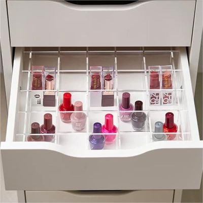 Vanity 40 Storage Slots Vanity Acrylic Dividers