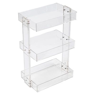 Vanity Acrylic Skincare Shelf Clear 22 x 15 x 34.5 cm