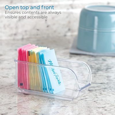 Idesign Linus Bpa-Free Plastic Sugar Packet Organizer - 2.25" X 4.5" X 2", Clear