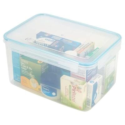 Addis 502264 clip and close rectangular food storage container, 2.4 liter capacity, clear