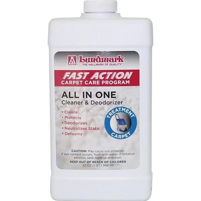 Lundmark Fast Action Professional All in One Carpet Cleaner & Deodorizer for Extraction Type Carpet Cleaning Machines, 32-Ounce, 6204F32-6