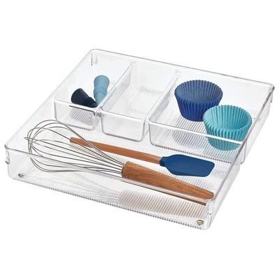 iDesign ID56530ES Linus Grand Drawer Organizer, ClearPlastic