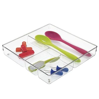 iDesign ID56530ES Linus Grand Drawer Organizer, ClearPlastic