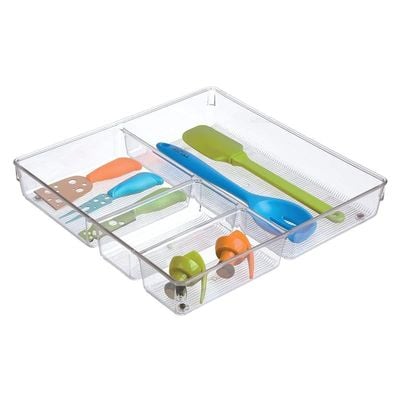 iDesign ID56530ES Linus Grand Drawer Organizer, ClearPlastic