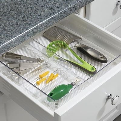 iDesign ID56530ES Linus Grand Drawer Organizer, ClearPlastic