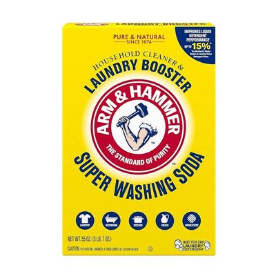 Arm &amp; Hammer &amp; Super Washing Soda Detergent Booster And Household Cleaner 55 Oz, Yellow, 3.43 Pound (Pack Of 1)