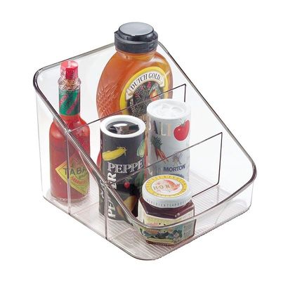 Idesign LinUS Spice Storage Unit, Compact Herb And Spice Rack Ideal For Cans And Packets, Plastic, Clear