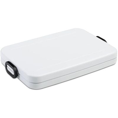 Mepal ‚ Lunch Box Take a Break Flat ‚ White ‚ Capacity 800 ml ‚ Compartment Lunch Box ‚ Ideal for Meal Prep ‚ Sandwich Box - Dishwasher Safe