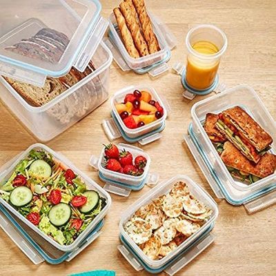 Addis Rectangular Clip and Close Food Storage Box, Clear, 2 Litre Capacity, 506370