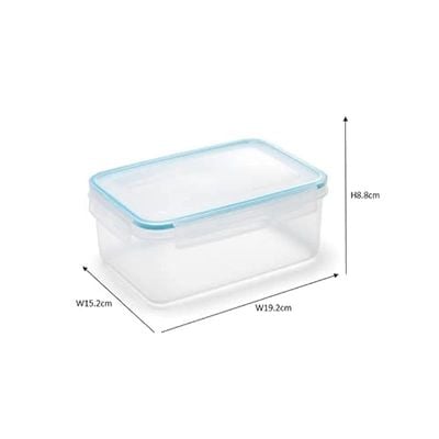 Addis Rectangular Clip and Close Food Storage Box, Clear, 2 Litre Capacity, 506370