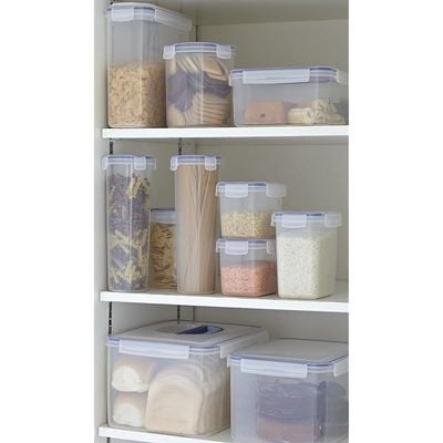 Addis Rectangular Clip and Close Food Storage Box, Clear, 2 Litre Capacity, 506370