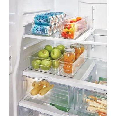 Idesign 70430 Plastic Refrigerator And Freezer Storage Bin, Bpa-Free Organizer For Kitchen, Garage, Basement, Small, Clear