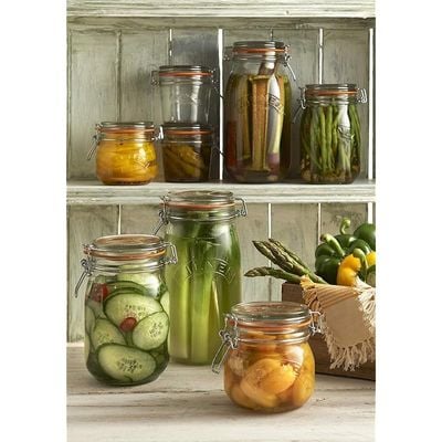 Kilner 0025.494 Cliptop Round Jar 3 Litre, Glass, L