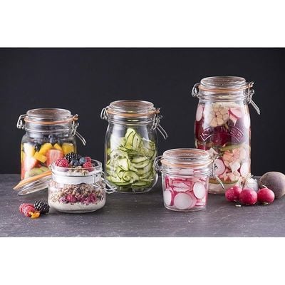 Kilner 25.493 Round Clip Top Jar 2Ltr Preservation Jar, Storage Jar, Jam Jar With Cliptop Lid