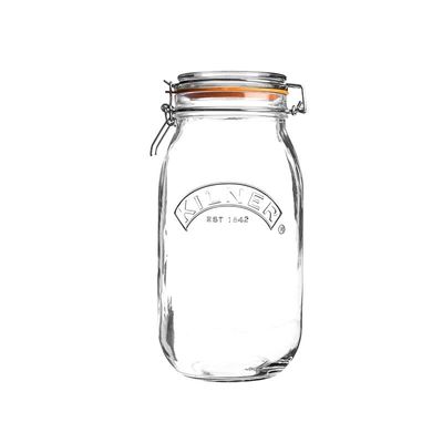 Kilner 25.493 Round Clip Top Jar 2Ltr Preservation Jar, Storage Jar, Jam Jar With Cliptop Lid