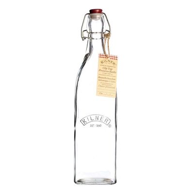 Kilner Transparent 1 L Storage Bottle - Clip Top , 25.472