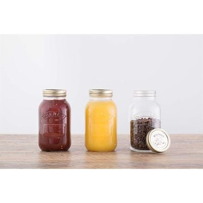 Kilner 25.401 Preserve, Jam, Chutney Jar, 1 Litre