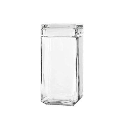 Anchor Hocking Stackable Glass Storage Jars with Glass Lid, 11 x 11 x 23.5 cm