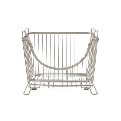 Spectrum Diversified Ashley Stackable Basket, Large, Satin Nickel