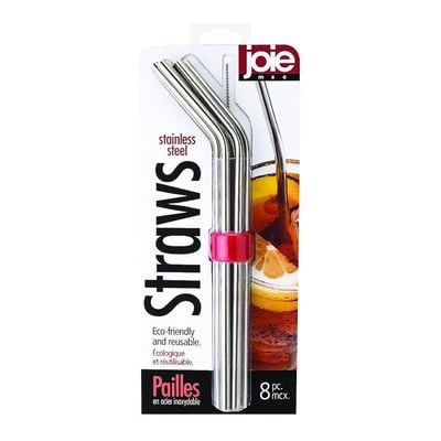 Joie Kitchen Gadgets 12685 Straws, Stainless Steel, Silver