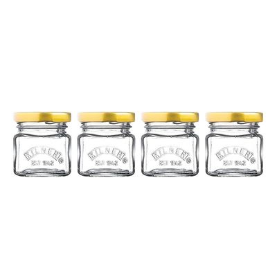 Kilner Screw Top Glass Jars ,Transparent ,Set of 4 0.05 Litre, 25.796