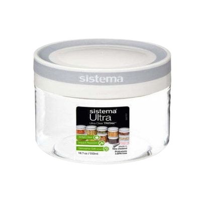 Sistema Tritan Ultra Round 550ML, stackable container, comes with clear finish, durable and shatter proof. Is dishwasher safe and BPA Free.