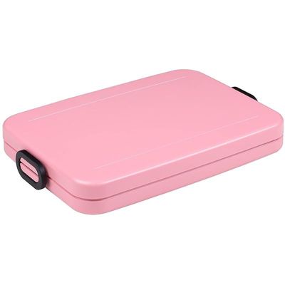 Mepal ‚ Lunch Box Take a Break Flat ‚ Nordic Pink ‚ Capacity 800 ml ‚ Compartment Lunch Box ‚ Ideal for Meal Prep ‚ Sandwich Box - Dishwasher Safe