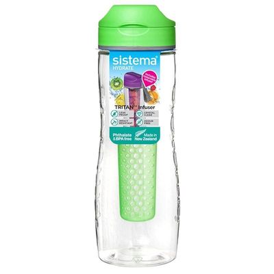Sistema 800ml Tritan Infuser Bottle Green
