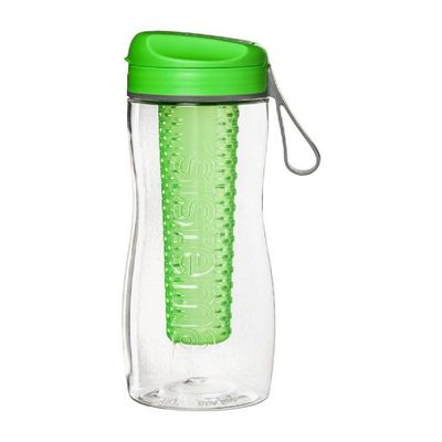 Sistema 800ml Tritan Infuser Bottle, with removable infuser, shatterproof & Scratch Resistant with wide mouth sipper, Dishwasher, Microwave Safe and BPA Free, Green