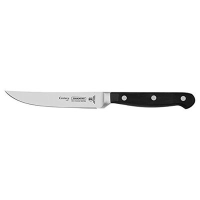 Tramontina century 24021105 steak knife, 5-inch blade length, silver/black