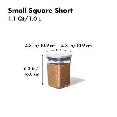 New Oxo Good Grips Pop Container - Airtight Food Storage 1.1 Qt Square Brown Sugar 11234000UK