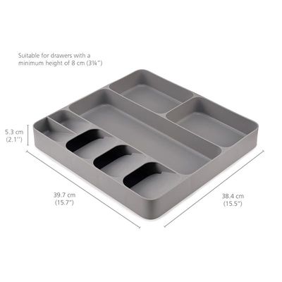 Joseph Joseph DrawerStore Kitchen Drawer Organizer Tray for Cutlery Utensils and Gadgets, Gray, One-size, 85127