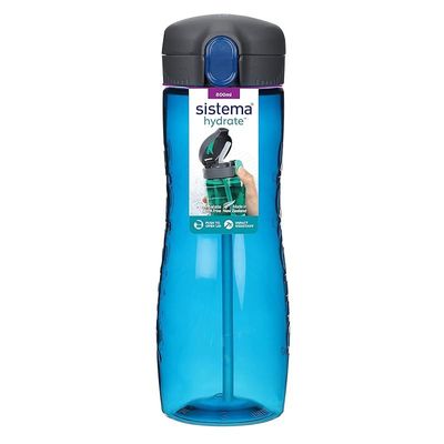 Sistema Hydrate Quick Flip Water Bottle 800 ml BPA Free Water Bottle with Straw Assorted Colours