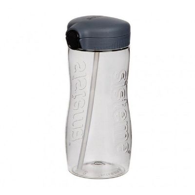 Sistema 800ml Tritan Bottle  Grey : Lightweight & Compact  Ideal for On the Go  BPA Free & Leakproof