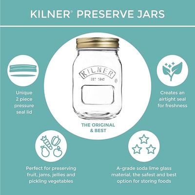 Kilner 350ML Wide Mouth Preserve Jar