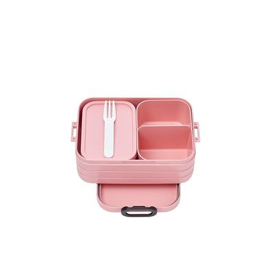 Mepal Lunch Box Take a Break Midi  Nordic Pink Capacity 900 ml  Compartment Lunch Box  Ideal for Meal Prep  Sandwich Box - Dishwasher Safe