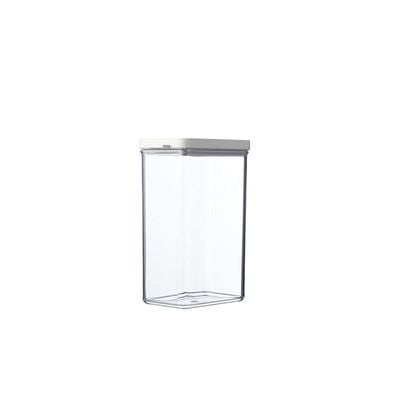 Mepal Omnia Rectangular Storage Jar, 2000 ml Capacity, Nordic White